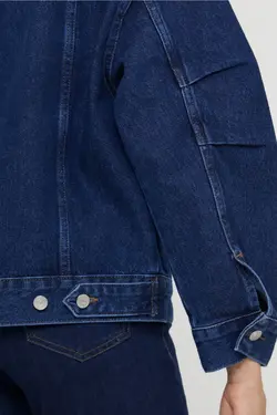 ژاکت گشاد ساده آبی زنانه برند BOSHETTI کد 1652596447