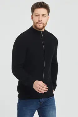 جلو یقه دیپلمات زیپدار مشکی مردانه برند Tarz Cool کد 1652587088