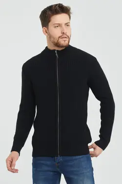 جلو یقه دیپلمات زیپدار مشکی مردانه برند Tarz Cool کد 1652587088