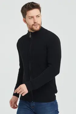 جلو یقه دیپلمات زیپدار مشکی مردانه برند Tarz Cool کد 1652587088