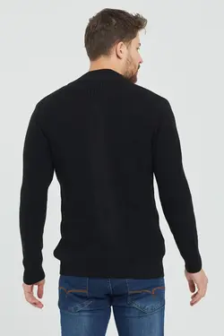 جلو یقه دیپلمات زیپدار مشکی مردانه برند Tarz Cool کد 1652587088