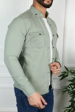 پیراهن جین سبز مردانه برند çerme کد 1652586366
