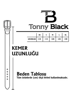 کمربند چرم برند Tonny Black کد 1652580786