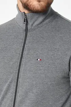 بافتنی جلو آستین بلند خاکستری آنتراسیت زیپدار مردانه برند COMEOR کد 1652815555