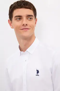 پیراهن سفید مردانه برند US Polo Assn کد 1652814630