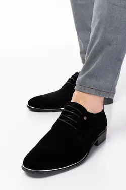 کفش مجلسی دامادی جیر ورنی سیاه مردانه برند maximoda کد 1652811323