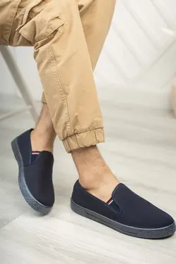 کفش اسپرت پارچه تابستانی سرمه ای مردانه برند Seher کد 1652810161