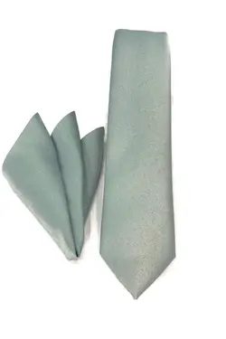 کراوات مات با دستمال ساتن / (لیمو کوفو برند CRWAT ® کد 1652807136