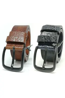 کمر شلوار جین بسته مردانه قهوه‎ای مشکی چرم اصل برند Gün کد 1652805655