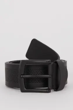 کمر سگک جین مستطیلی چرم مصنوعی مردانه برند Defacto کد 1652804729