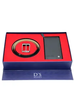 ست کیف پول کمربند دار مشکی چرم برند D'S Damat کد 1652803530