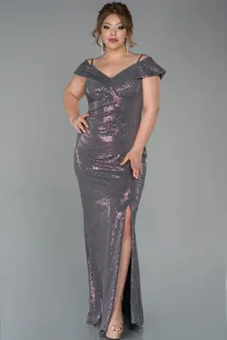 مجلسی چاک دار سایز بزرگ پولک دوز سرخابی برند Abiyefon کد 1652793658