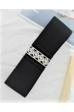 کرست کمربند دار کلفت سگک عبور مشکی زنانه برند BellaVino کد 1652772632