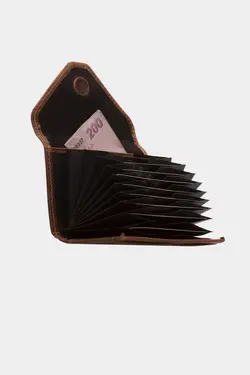 کیف پول کاغذی محفظه ای سکه 3639100% اصل شتری جا کارتی چرم برند Grande کد 1652756587