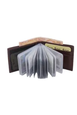 کیف پول شفاف داخل لاستیک &amp; جا کارتی قفل دار چرم اصل برند MKM MAN کد 1652756613