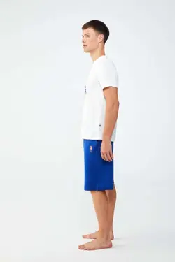 ست شلوارک تیشرت چاپی یقه گرد برند US Polo Assn کد 1652752815