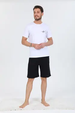 ست لباس راحتی تابستانی شورت دار مردانه برند Moda Clubu کد 1652753227