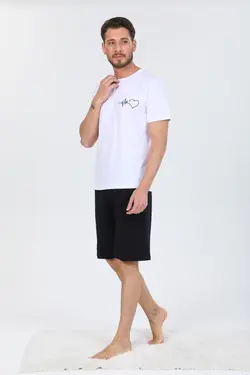 ست لباس راحتی تابستانی شورت دار مردانه برند Moda Clubu کد 1652753227