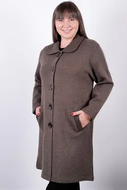 بافتنی چند بلند کلفت پشمی سایز بزرگ پالتو برند Laden کد 1652924891