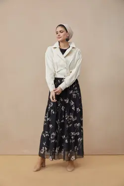 کت مخملی کوتاه بژ زنانه برند SAQA Prive کد 1652925922