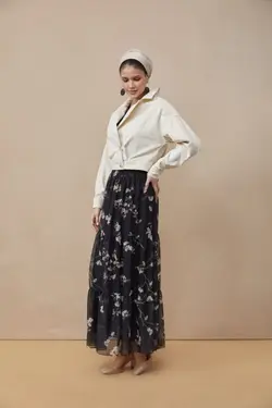 کت مخملی کوتاه بژ زنانه برند SAQA Prive کد 1652925922