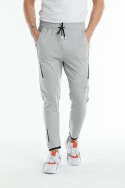 شلوار راحتی پارچه چاپی طوسی نوعی برند Man’s Line کد 1652878391