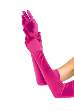 دستکش اضافی ساتن قد بلند براق رنگ صورتی برند LemonShop کد 1652872968