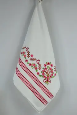حوله دست و صورت قلاب دوزی شده 90مخملی طرح 100پنبه برند Şelale کد 1652865489