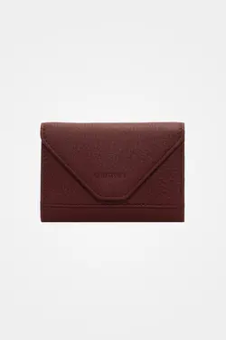 کیف پول کاغذی محفظه ای سکه 3639100% اصل زرشکی جا کارتی چرم برند Grande کد 1652832083