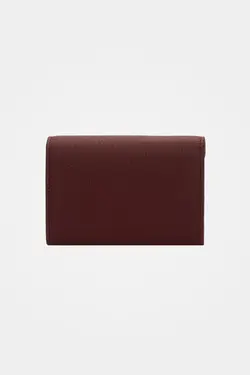 کیف پول کاغذی محفظه ای سکه 3639100% اصل زرشکی جا کارتی چرم برند Grande کد 1652832083