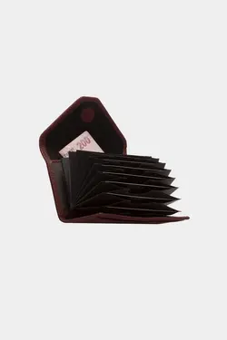 کیف پول کاغذی محفظه ای سکه 3639100% اصل زرشکی جا کارتی چرم برند Grande کد 1652832083