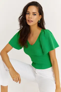 بلوز بافتنی سبز زنانه برند Cool &amp; Sexy کد 1651157838