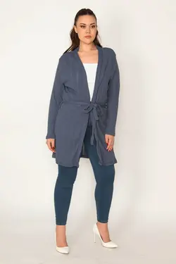 بافتنی راه‎راه کمربند دار زنانه برند Şans کد 1651101488