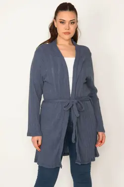 بافتنی راه‎راه کمربند دار زنانه برند Şans کد 1651101488