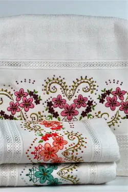 قلاب دوزی شده نگین دار 100پنبه برند Şelale کد 1653083772