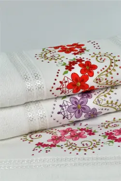 قلاب دوزی شده نگین دار 100پنبه برند Şelale کد 1653083772