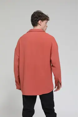 پیراهن گشاد پارچه یقه آستین بلند برند Rocqerx کد 1653079345