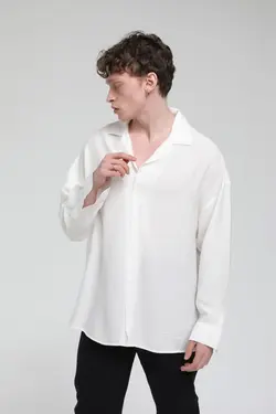 پیراهن گشاد پارچه یقه آستین بلند برند Rocqerx کد 1653079351