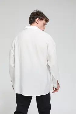 پیراهن گشاد پارچه یقه آستین بلند برند Rocqerx کد 1653079351