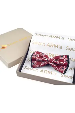 پاپیون ابریشم رنگ زرشکی مردانه برند SEVEN ARMA کد 1653077273