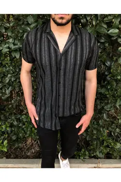 پیراهن آستین کوتاه راه‎راه دودی برند JovemStore کد 1653079392