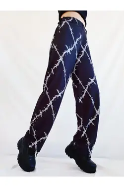 لباس راحتی سیمی طرح‎دار خاردار مشکی زنانه برند Carpe کد 1653068681
