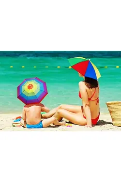 چتر سر محافط ساحلی خورشید تابستانی برند eleven market کد 1654422129