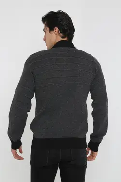 کاپشن بافتنی سایز بزرگ زیپدار برند KMKkombin کد 1656436089