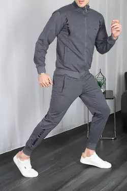 ست لباس راحتی دودی زیپدار مردانه برند 3MODA کد 1659379739