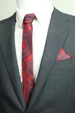 کراوات ست دستمال طرح‎دار قرمز 5.5cm برند Kravatistan کد 1660367123