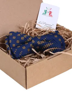 پاپیون پلیسه دار طرح سرمه ای برند La Pescara کد 1662323768