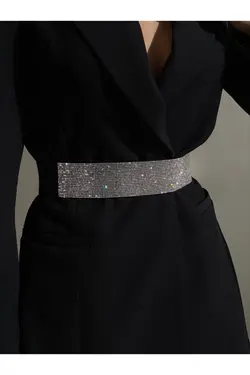 کرست کمربند دار کریستال کشی نگین برند MARQUE SOSYETHEPAZARI کد 1662422233