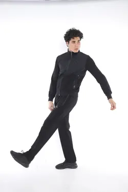 ست لباس راحتی اسپرت متناسب 4فصل یقه ایستاده مشکی مردانه برند Escetic کد 1662614112