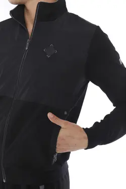 ست لباس راحتی اسپرت متناسب 4فصل یقه ایستاده مشکی مردانه برند Escetic کد 1662614112